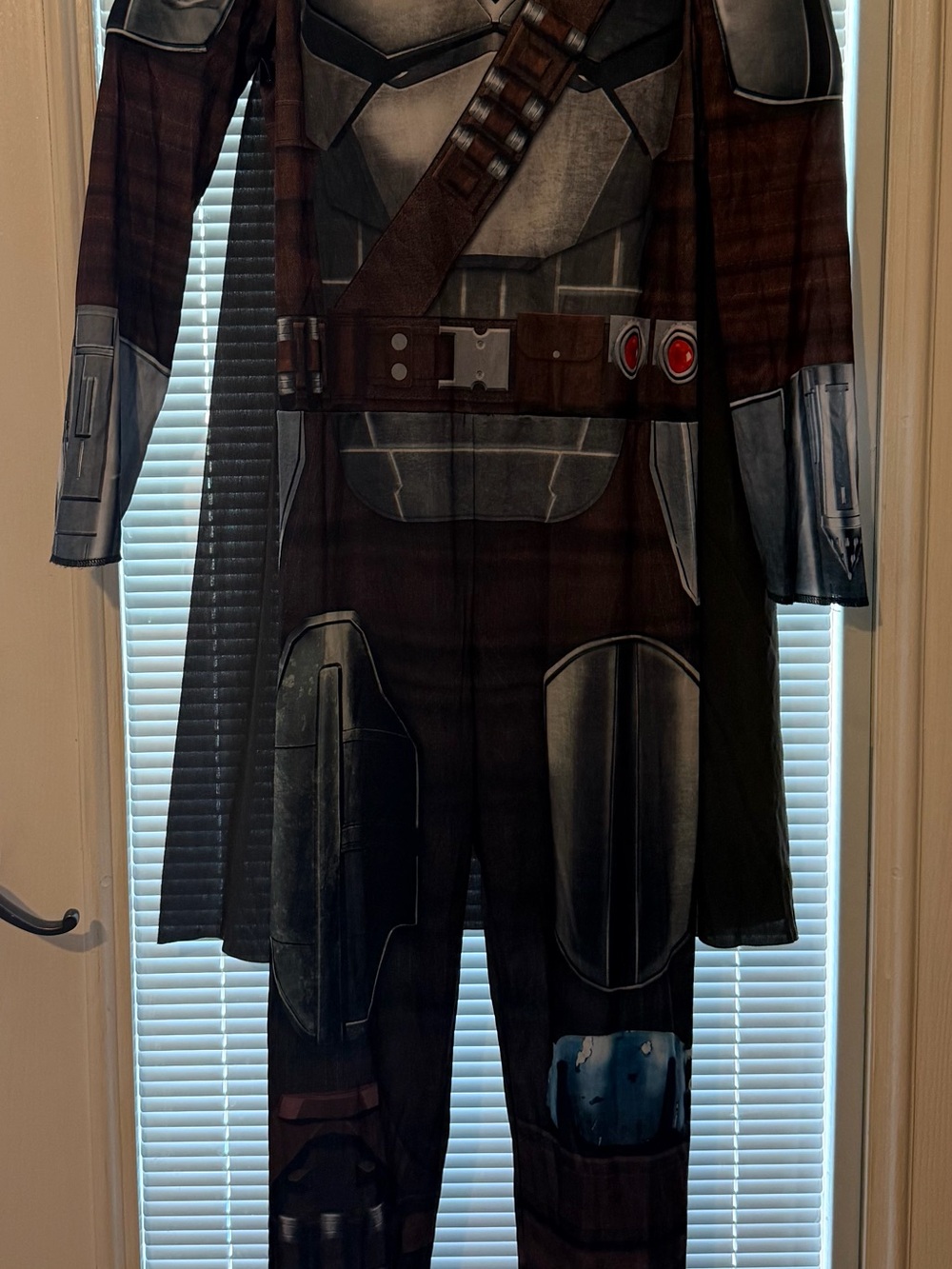 Kids Star Wars Armor Costume in Brown and Gray with Cape
